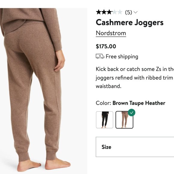 HUDSONS BAY CASHMERE jogger NWT - Picture 4 of 4